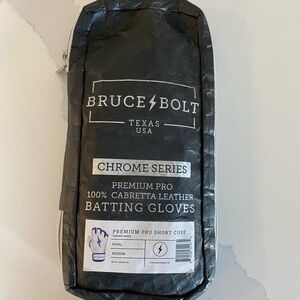 Bruce Bolt Chrome Series Batting Gloves White/Royal Blue